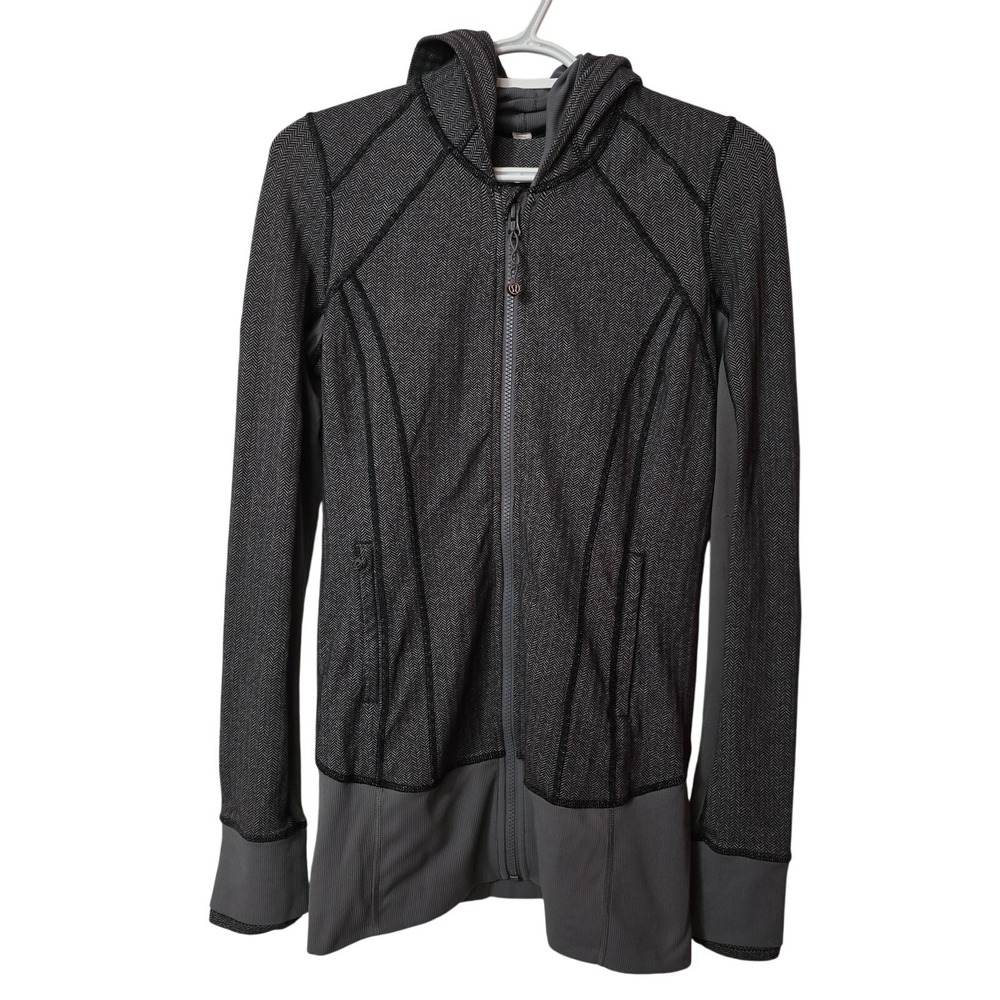 Lululemon Daily Practice Jacket Heathered Herringbone Size 6